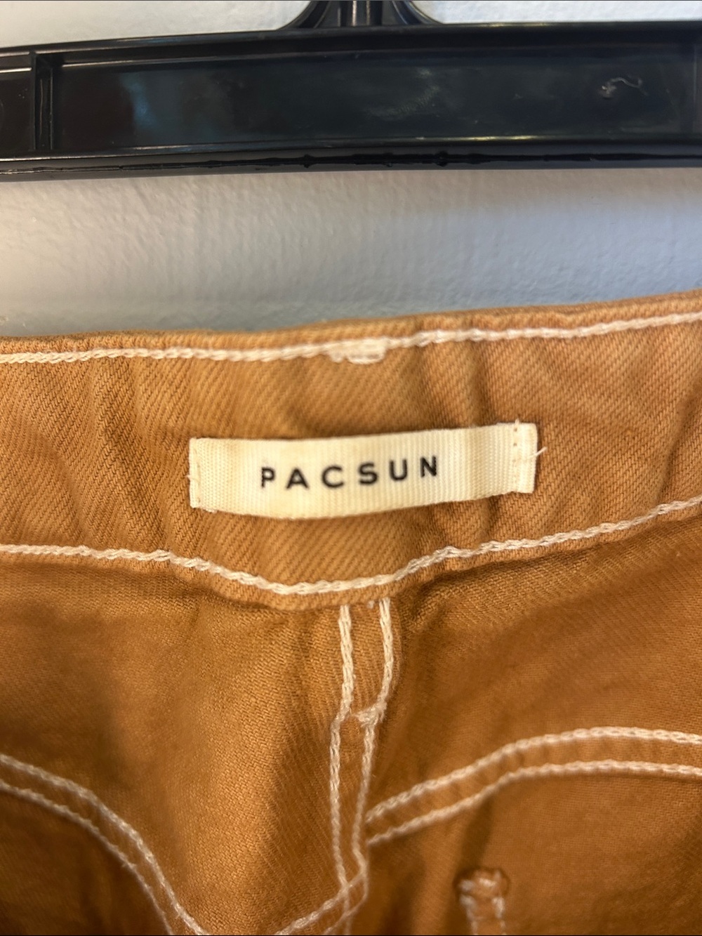 Brown Mom Jeans with Bleached Paterns - Picture 4 of 5